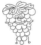 grapes coloring page